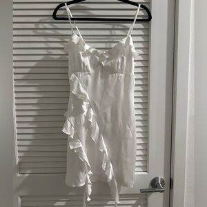 NEW Princess Polly White Ruffle Mini Dress